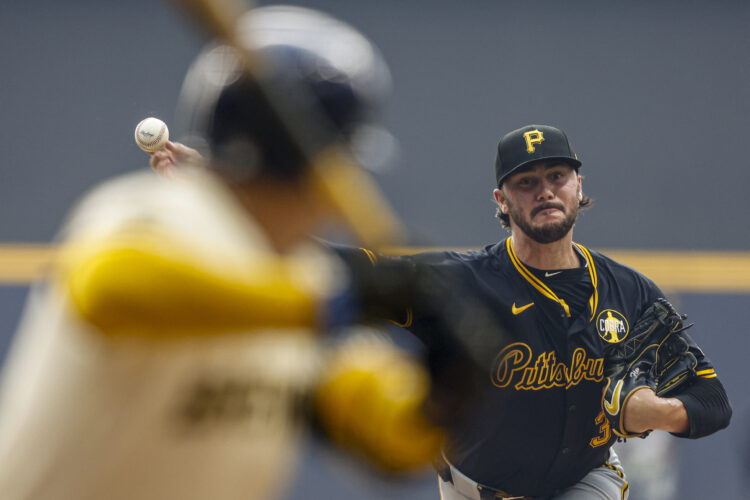 Skenes hit hard early in Pirates' defeat to the Brewers